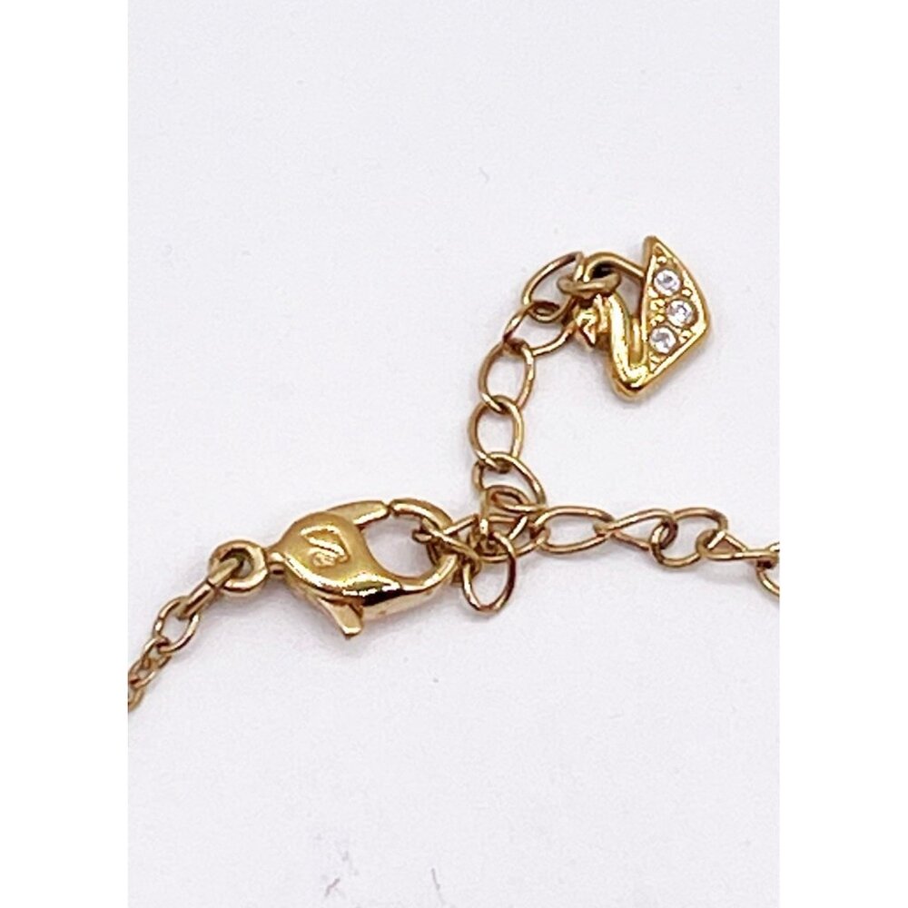 Swarovski Crystal Humorist LOL Pendant Necklace Gold Tone Adjustable Length - Picture 3 of 7